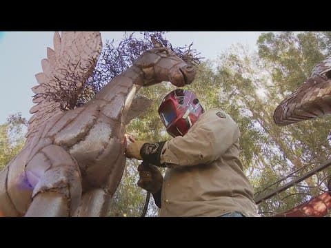 Southern CA metal sculptor highlights 2,000 piece art gallery that shows Hispanic heritage pride