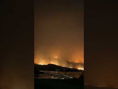 Timelapse of the Eagle Bluff Fire burning near Oroville, Washington