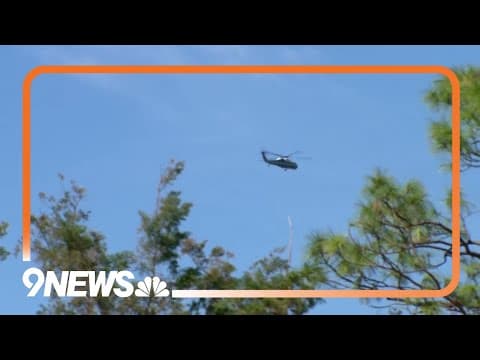 Biden surveys the aftermath of Hurricane Helene over the Tallahassee area from Marine One