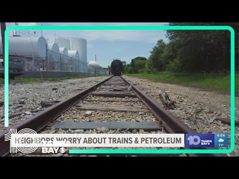 Neighbors say train cars filled with petroleum sit unattended along Sarasota’s train tracks