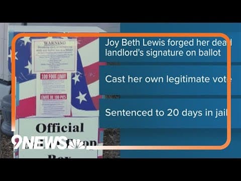 Castle Rock woman sentenced to 20 days in jail for voter fraud