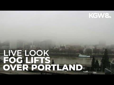 Live look: Heavy fog lifting across northwest Oregon