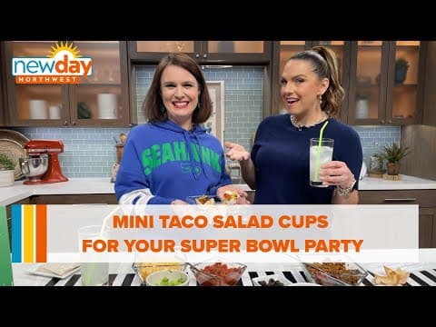 These mini taco salad cups will take your Super Bowl party over the finish line! - New Day NW