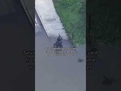 Torrential rain in San Diego left parts of Mission Valley underwater and cars submerged. #sandiego