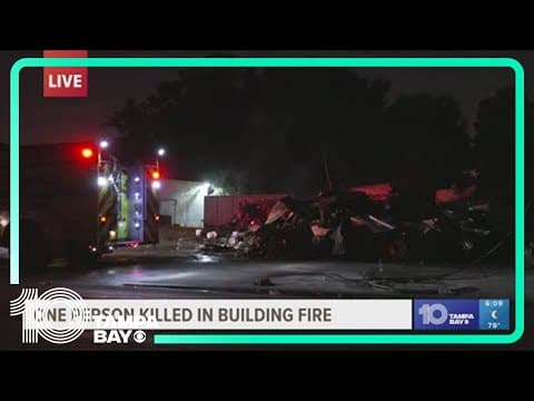 Fire at store leaves 1 dead in Hillsborough County, crews say