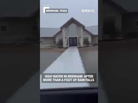 More than a foot of rain has fallen in Brenham (sent 1/24/24) #shorts