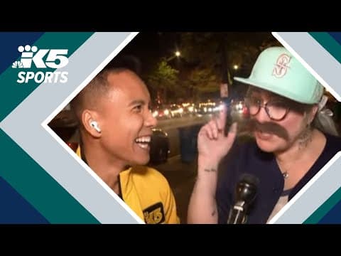 Fans celebrate Mariners winning AL West title outside T-Mobile Park