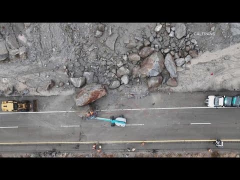 School bus-sized boulders block portion of Interstate 8 in East County