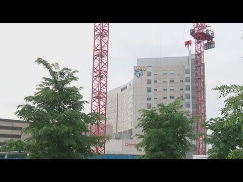 Nationwide Children's Hospital undergoing construction, adding new tower