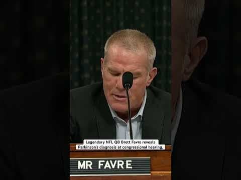 Legendary NFL QB Brett Favre reveals Parkinson’s diagnosis during a congressional hearing.