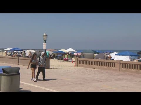 Crowded beaches seen around San Diego for the Fourth of July holiday
