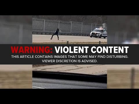 Video shows suspect firing multiple shots into Columbus police cruiser on I-71