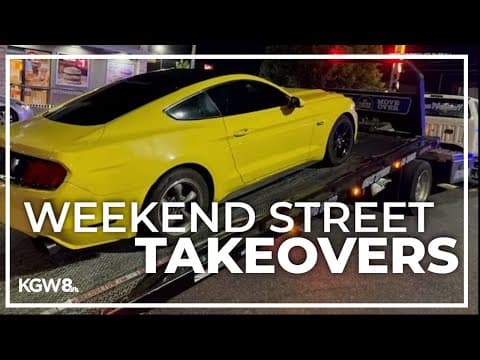 Police break up many attempted street takeovers as hundreds flock to Portland for underground event