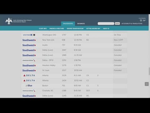 Flights canceled in Dallas due to severe weather