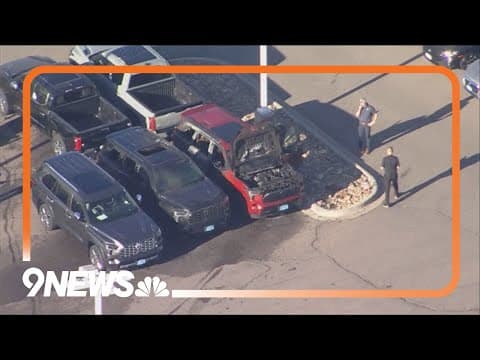RAW: 2 cars damaged in fire on dealership lot