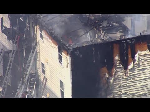 Firefighters battle 2-alarm apartment blaze in Laurel