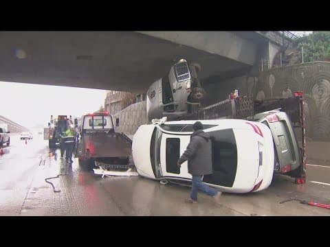 Widespread rain, flooding and high surf hits California creating a mess on San Diego roads
