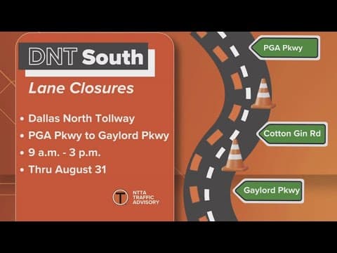 Dallas North Tollway lane closures you need to know in August