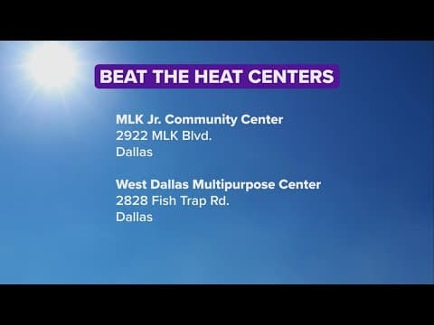 Several cooling centers opening around DFW as temperatures near triple digits