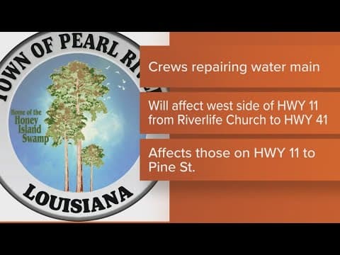 Water outage in Pearl River on Thursday