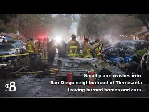 Small plane crash in San Diego kills 2, destroys homes, cars (noon update)