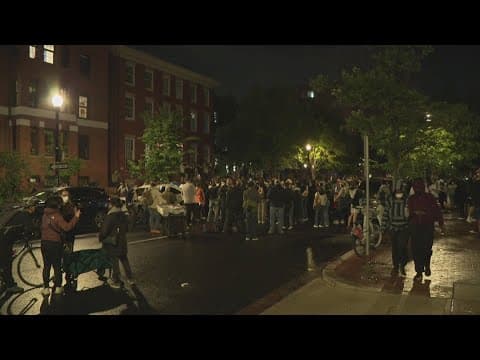 1 arrest made after protesters return to George Washington University's campus