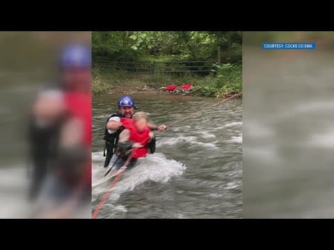 Six people rescued after kayak flips in Pigeon River