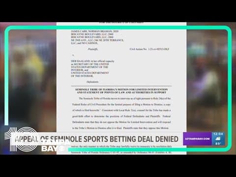 Seminole tribe wins case as court denies appeal from casino operators