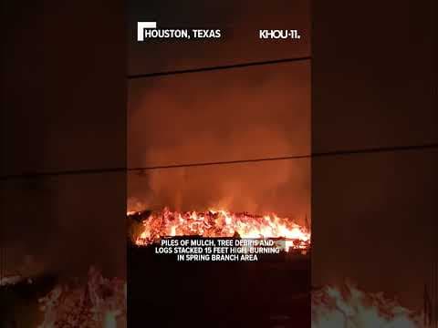 Huge fire in Houston burns all day #shorts
