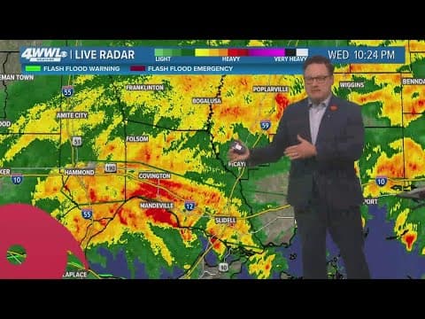 Tropical Update 11PM: Flash Flood Warning for Northshore Parishes