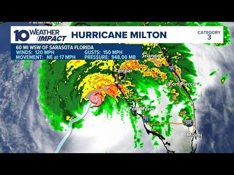 Hurricane Milton: Radar, path, expected rainfall