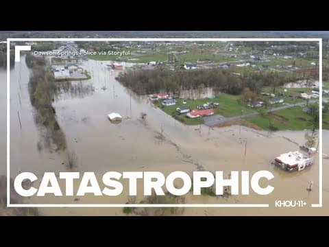 Kentucky flood crisis: Drone video shows devastation