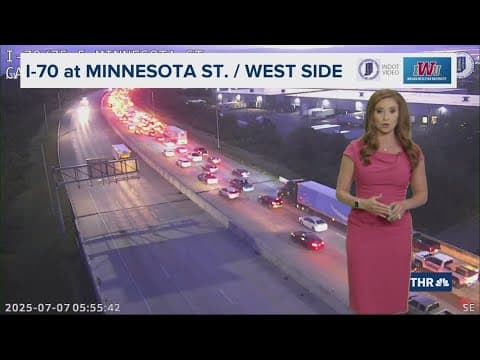 Crash shuts down eastbound lanes of I-70 on Indy's west side