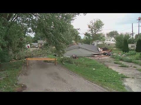 Severe weather in Kenton causes structural damage, down trees and power lines