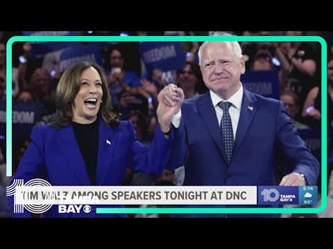 Vice presidential nominee Tim Walz will rally Democrats on Day 3 of DNC