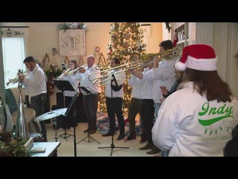 LIVE | Dozens of Hoosiers gather for Indy Christmas Caroling Big Band downtown