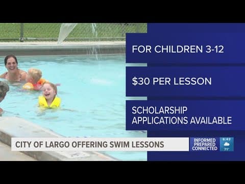 City of Largo offering swim lessons for kids 3-12 years old