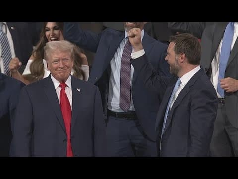 Trump makes appearance at RNC alongside VP pick Vance