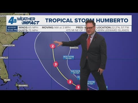 Tropical Weather Impact 10pm: TS Humberto expected to peak as Cat. 3, Tracking Invest 94