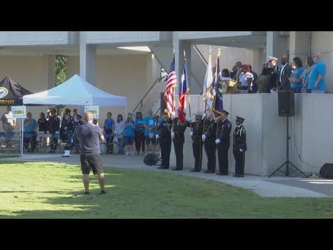 Thousands gather at Houston National Cemetary in remembrance of 9/11