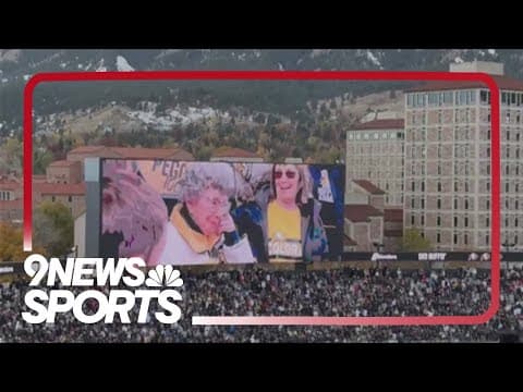 CU Buffs superfan Peggy turns 100: Crowd sings 'Happy Birthday' during Folsom Field game