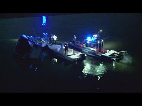 Dive crews working to get box truck out of water, locate other vehicle