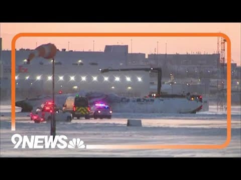Delta Air Lines plane flips on landing in Toronto and a badly hurt child is among 19 injured