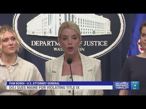 Trump administration sues Maine over participation of transgender athletes in girls' sports