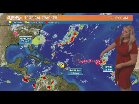 Friday 6 am Tropical Update: Francine gone, a few spots in the Atlantic Ocean to watch