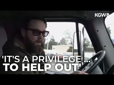 Oregon Food Bank truck drivers deliver much-needed donations