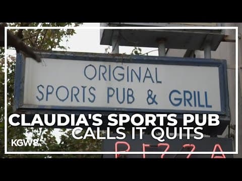Claudia’s, the oldest sports bar in Portland, is closing down