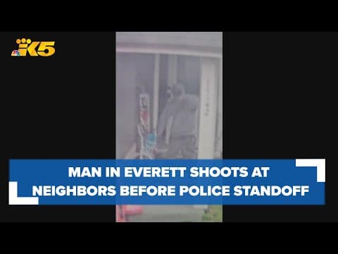 Video shows man shoot at his neighbors in Everett before standoff with police
