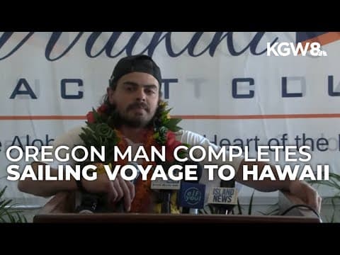 Oregon man who went viral for sailing to Hawaii with his cat lands safely in Oahu
