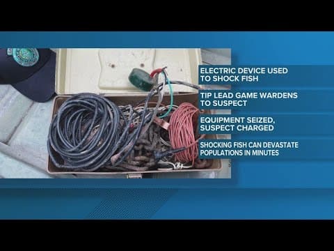 Texas Game Wardens bust man who they say was shocking fish on the Trinity River